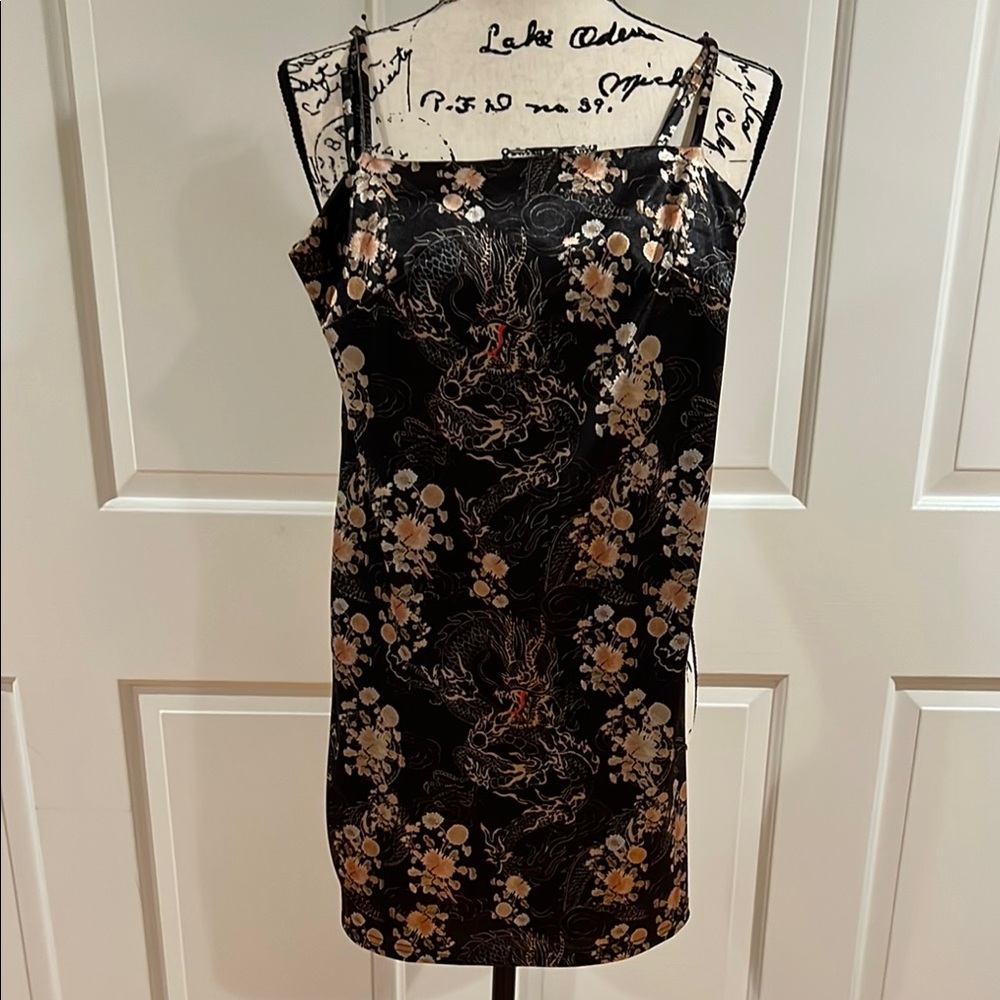 Urban Outfitters Elegant Black Floral Dress